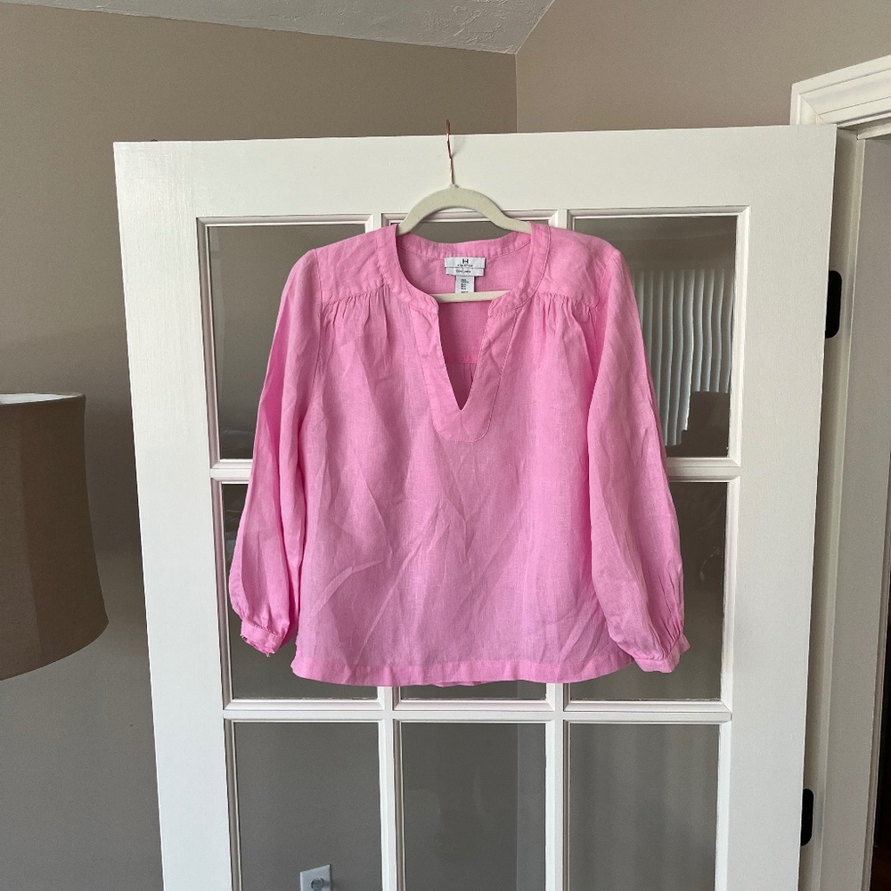 H by Halston linen top